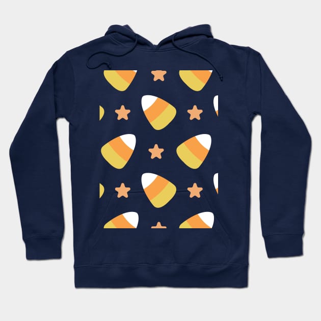 Candy Corn cute spooky Halloween themed pattern background Hoodie by FOGSJ